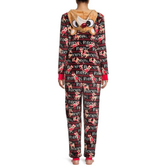 Rudolph Super Minky Union Suit, (X-Small) Black - Picture 5 of 6